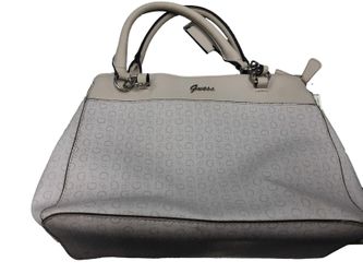Guess Zip Top Logo Purse Beige / Tan Purse / Handbag