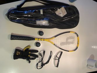 Prince Force 3 Energy SQUASH RACQUET + 2 Goggles Glasses Balls Glove