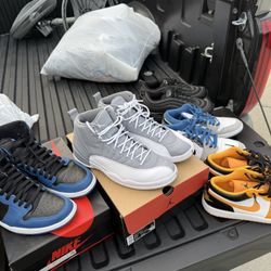 Air Jordan 12, 1s And  Nike Air Max Men Shoes Sz 11.5 For Sale