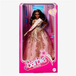 “Barbie The Movie” Collectible Doll President Barbie Wearing Shimmery Pink and Gold Dress with Sash