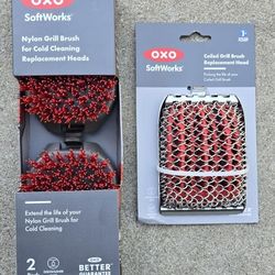 OXO Softworks Coiled Grill & 2 Nylon Brush Brand New