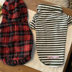 Two dog coats for sale small to medium dog size around 10 pound dog