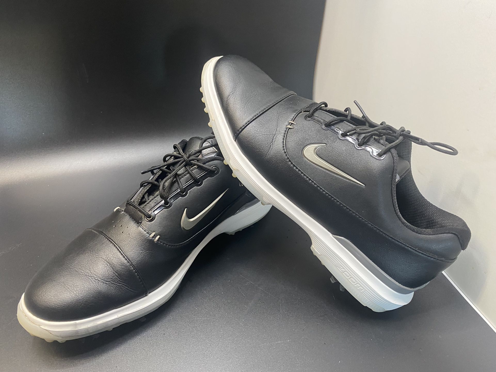 Nike Air Zoom Victory Pro Golf Shoes Leather AR5577-001 Black Men's Sz 12