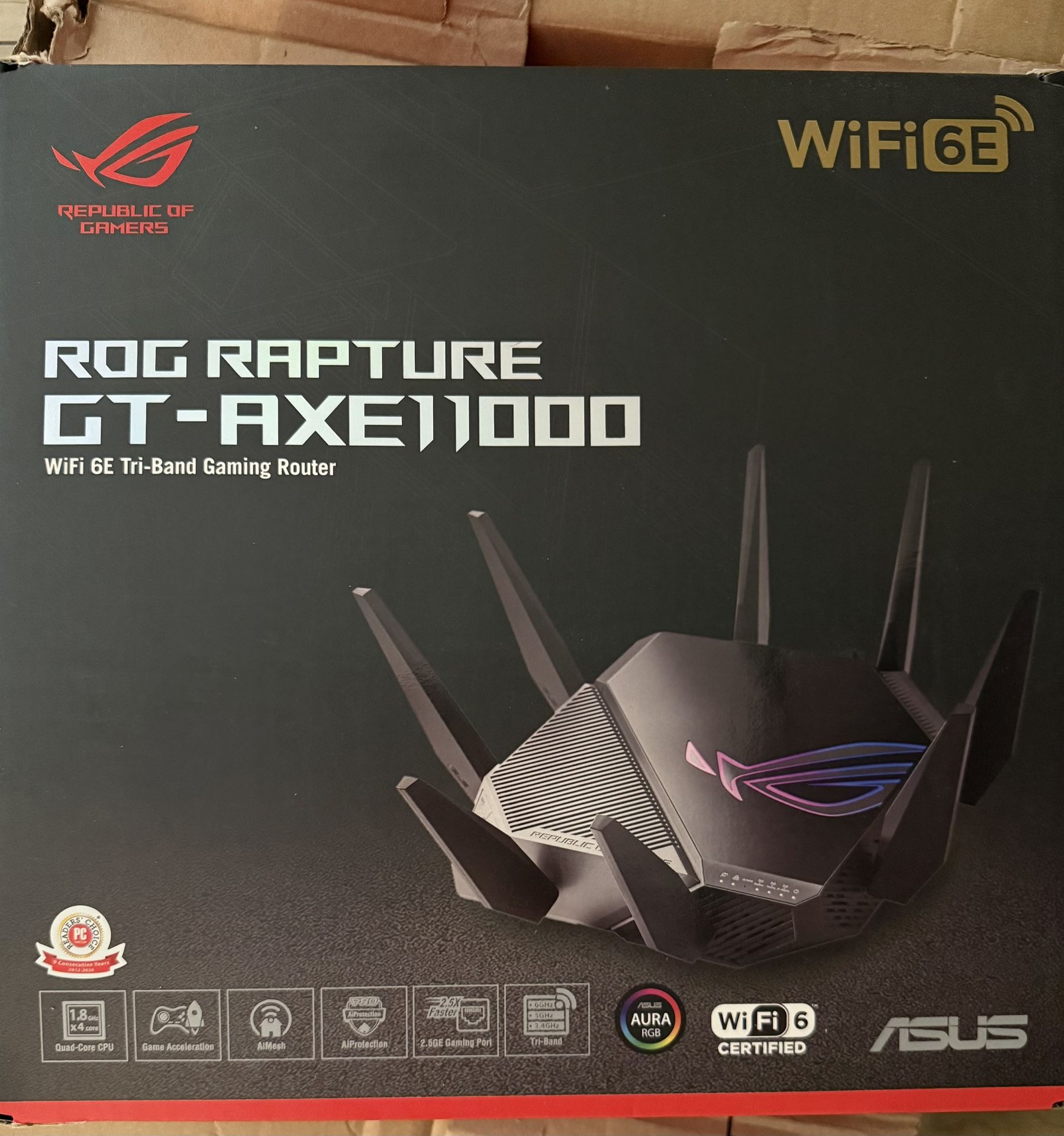 Asus ROG Rapture GT-AXE11000 WiFi 6E Tri-Band Gaming Router