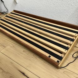 Guitar Pedal Board Custom Built Solid Hardwood With Power supply 