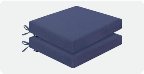 Outdoor Chair Cushions 19x19x2.5” Set of 2 blue
Water-Resistant Fadeness Durable Patio Furniture Replacement Seat Pads with Attach Ties for Garden Sof