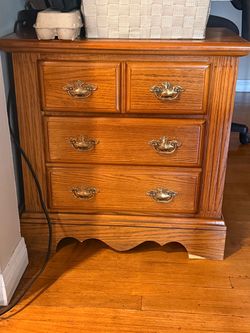 Wood nightstand