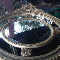 Antique Gold Trim Mirror