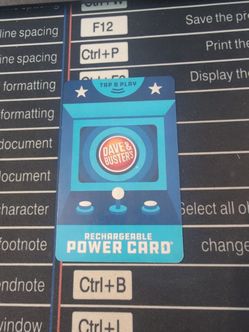 Dave N Buster's Power card tickets