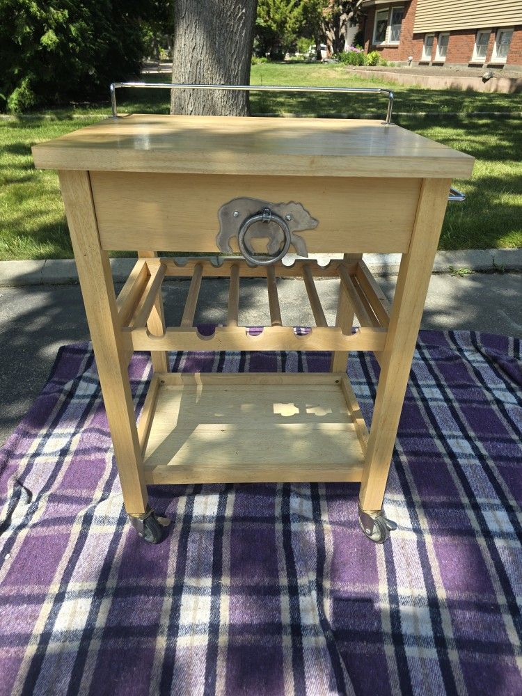 Rolling Kitchen Cart | Storage Work Station