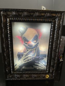 Haunted Light & Sound Clown Photo Frame