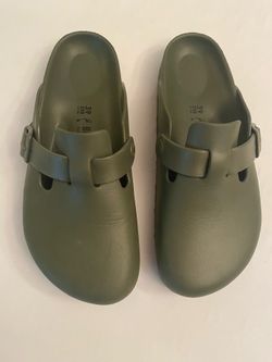 Birkenstock Boston EVA Khaki Green Slip-On Clogs EU 39 L8 M6