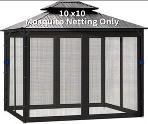 Generic Universal Replacement Mosquito Net, 10 x 10 Ft, Black