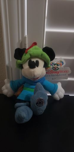 Mickey Mouse The Brave Little Tailor Mickey Millennium Bean Bag Plush Walt Disney World 2000 Authentic 