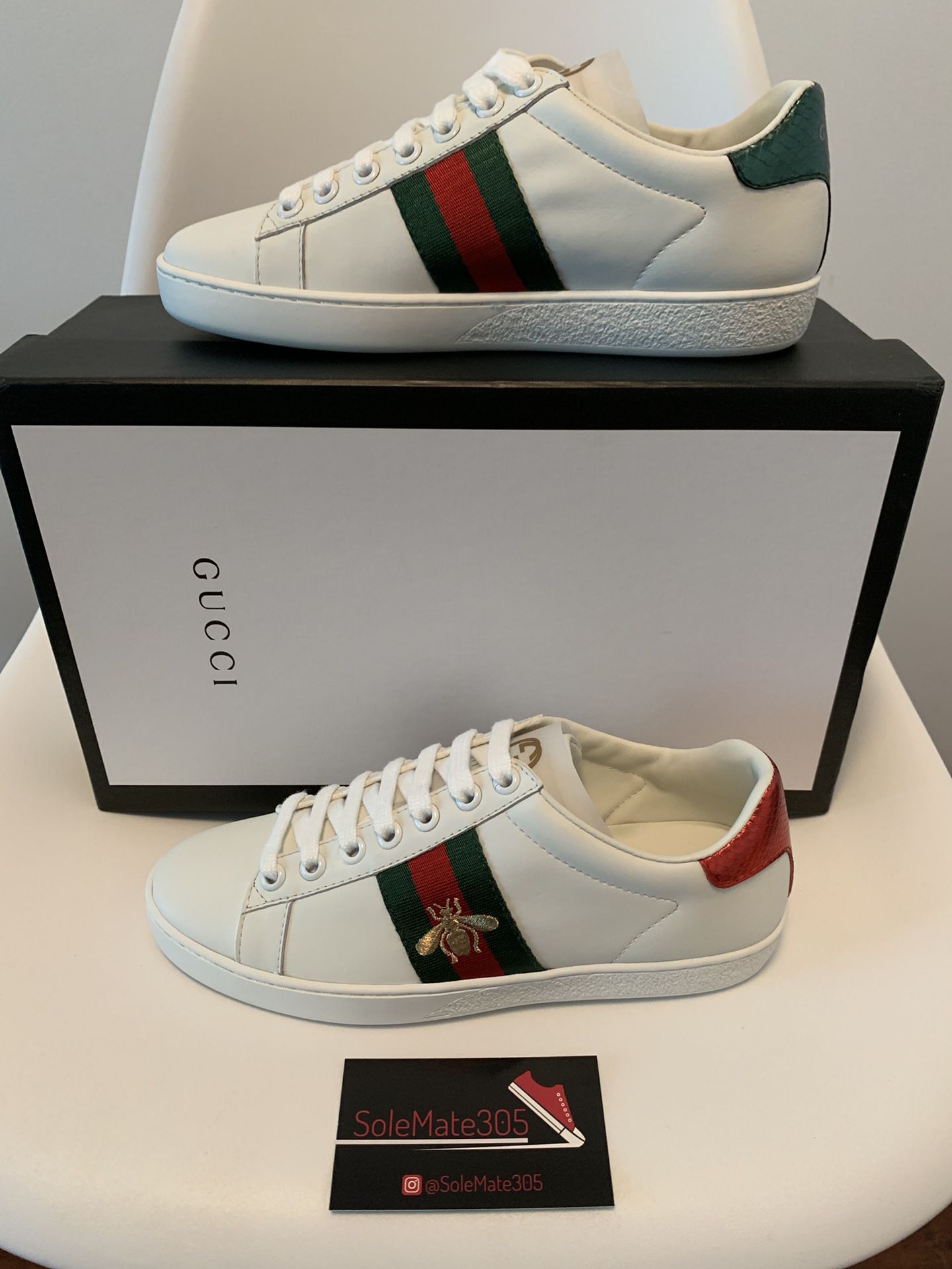 Gucci Embroidered Bee Sneakers size Eur 36 DS