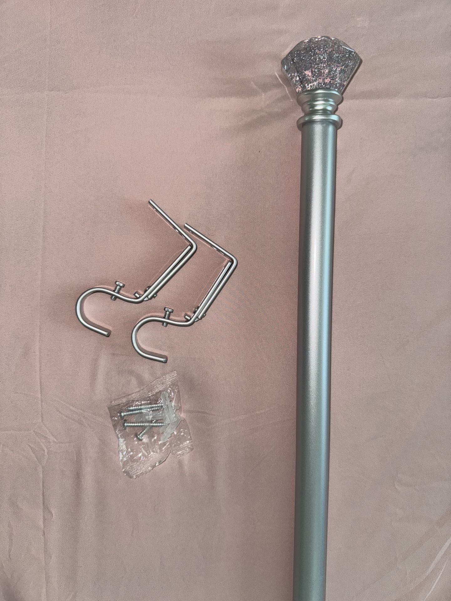 Curtain Rod With Crystal Endings