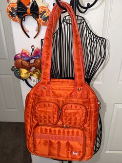 Lug Puddle Jumper Shoulder Bag Orange Quilted