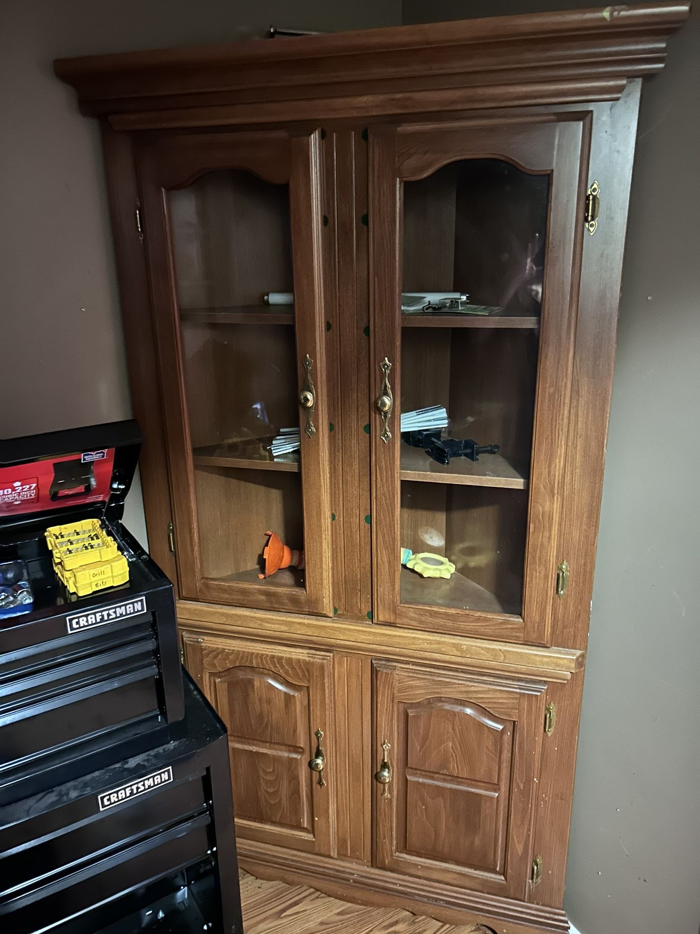 Wood Curio Cabinet
