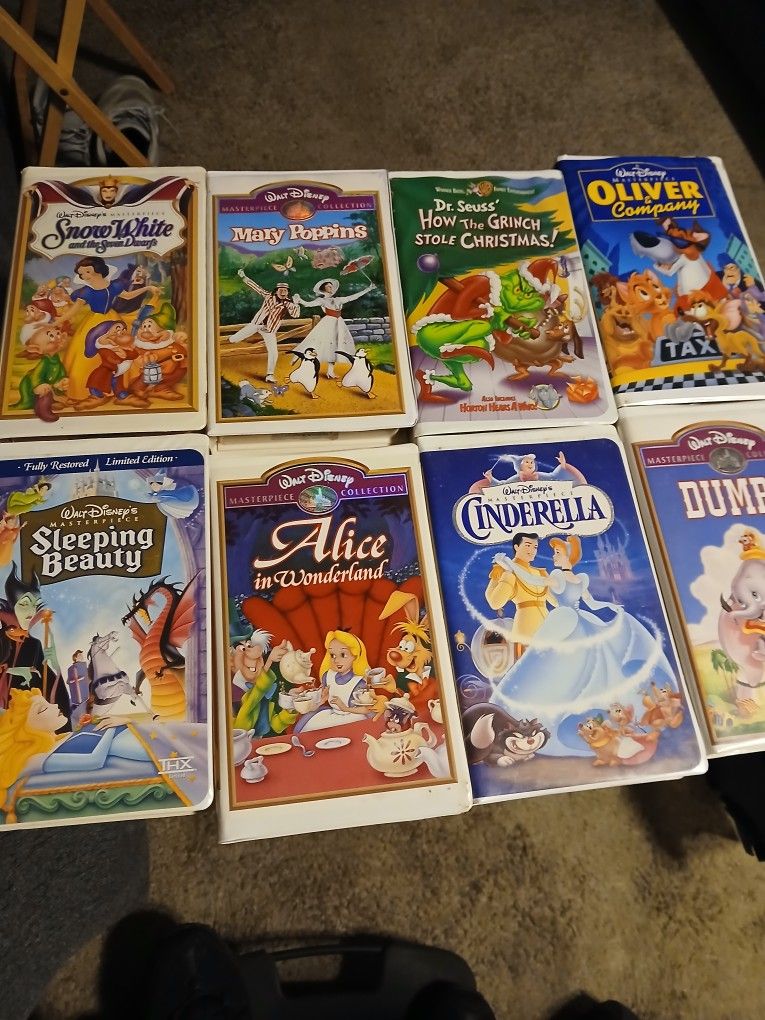 9  Vintage  Disney  VHS Tapes