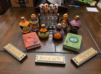 Halloween Decor Potion set 12 pieces in total