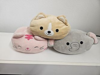 Squishmallow Stackable 8 Inch Corgi, Kitty Cat And Elephant