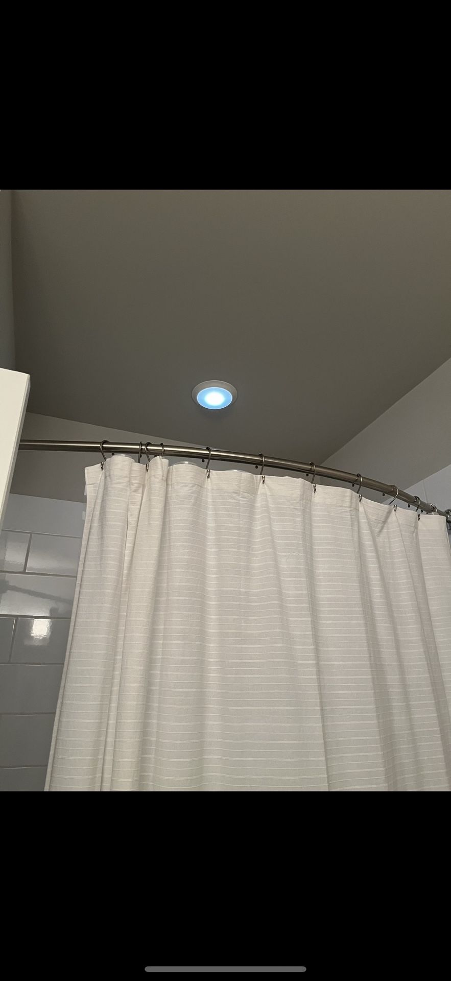 White Shower Curtain with liner and hooks included