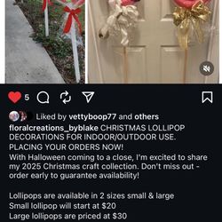 Christmas Decorations Lollipops 