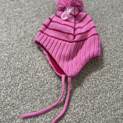 New Baby Girl Fleece Pink Hat Beanie 6-12 Month 