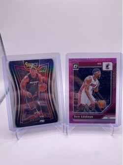 Panini Bam Adebayo Miami Heat 2024-25 Select #334 & Donruss Optic #212 Prizm Lot
