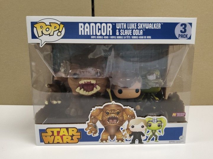 Funko Pop Star Wars Rancor With Luke Skywalker & Slave Oola