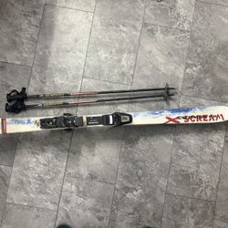 Salomon XSCREAM700 Skis 143 And Poles
