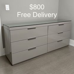 72 inch “Cattelan Italia” high gloss gray dresser sideboard tv stand console - Free Delivery 