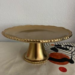 Gold Metal Pedestal Cake Stand 11” Wedding Dessert Display