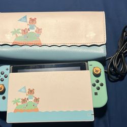 Nintendo switch animal, crossing edition with docking station and animal crossing carrying case