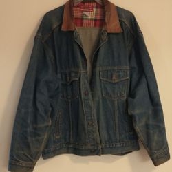 Marlboro Country Store Denim and Leather Jacket 