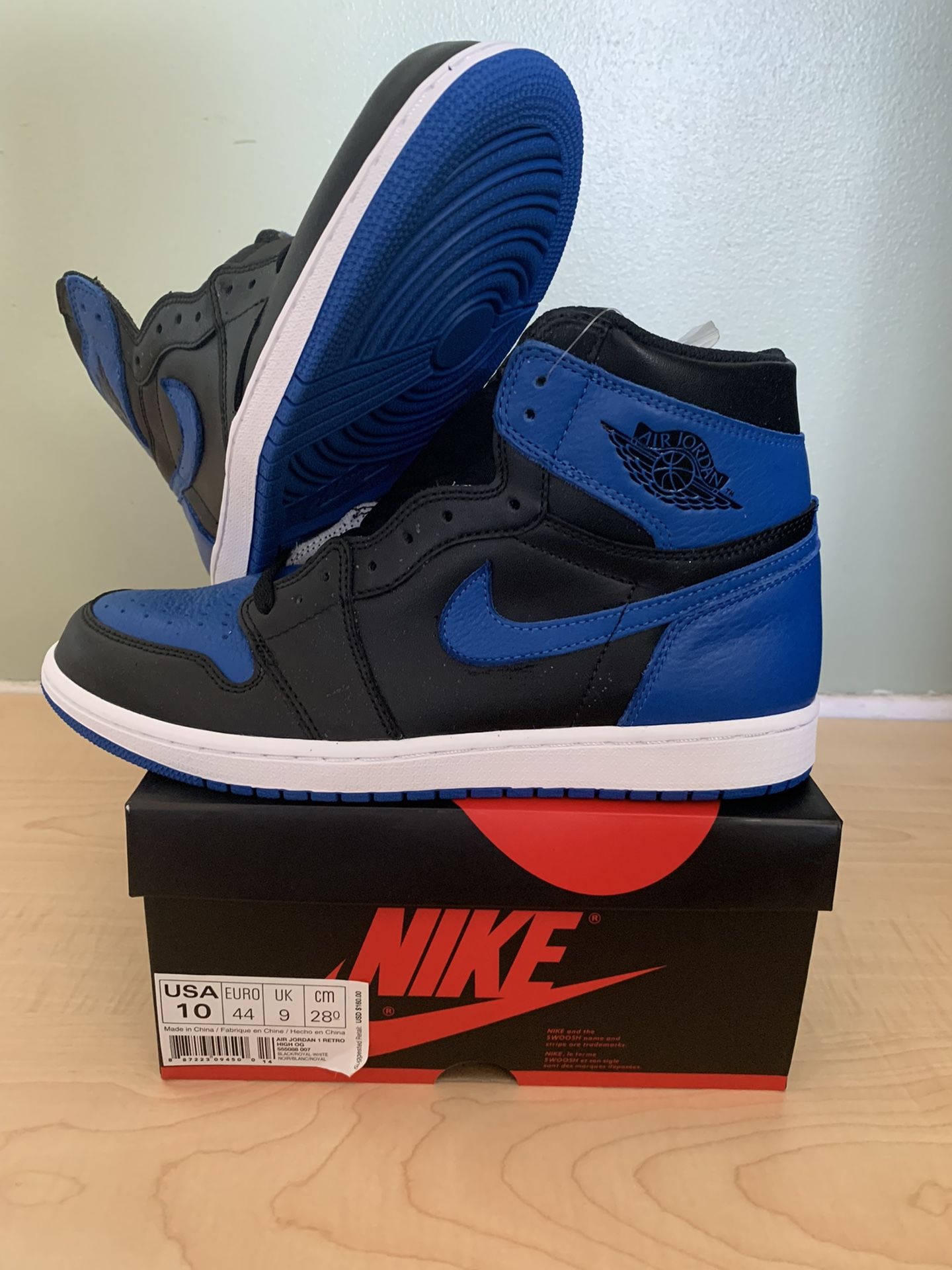 Air Jordan 1 High OG Royal 2017 Size 10