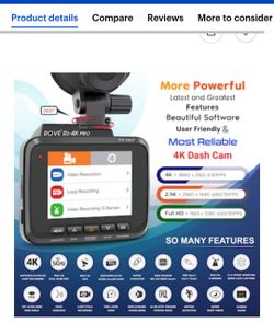 ✨ BRAND NEW💫 Rove Pro Dashcam🎁 still in original box sealed in plastic