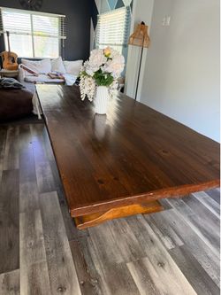 Solid wood long table