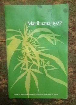 Vintage Marihuana 1972 U.S. Department of Justice Booklet