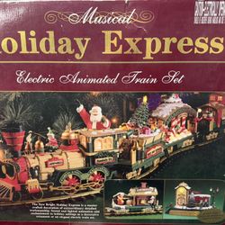 Musical Holiday Christmas Express Electric Animated Train Set