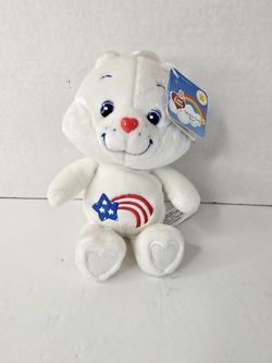 Care Bears America Cares Bear Red White & Blue Shooting Star 2002 NWT 8" Vintage