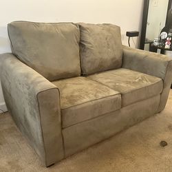 Moss Green Microfiber Loveseat – $20