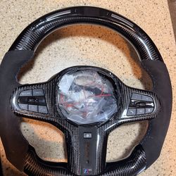 BMW carbon fiber LED steering wheel with heating