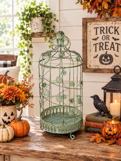 Beautiful Decorative Cottagecore Birdhouse 23" Tall 11" Diameter