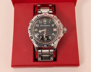 Vostok Komandirskie Automatic 200m Amphibia Case, Steel Bracelet