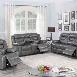 Power Recliner sofa and Loveseat