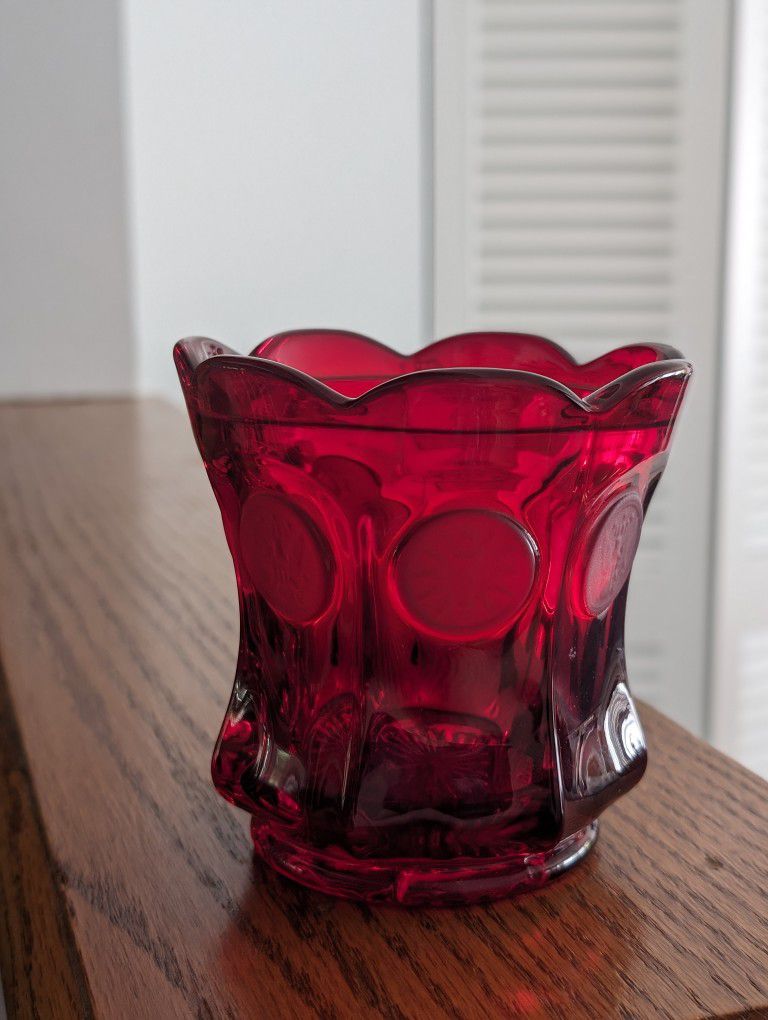 Red Coin Glass Cup