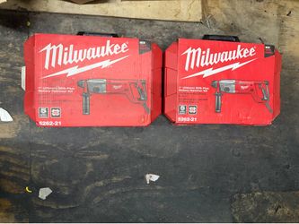(2)Milwaukee 1” sds plus rotary hammer kit brand new factory sealed never used $125 each cash or take both for $200 pick up only