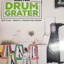Drum Grater W 5 Grating Attachments New