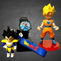 Dragon Ball Watch, Silicone Figure Keychain and figure Set